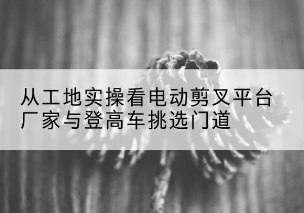 德格电动剪叉升降平台厂家-从工地实操看电动剪叉平台厂家与登高车挑选门道